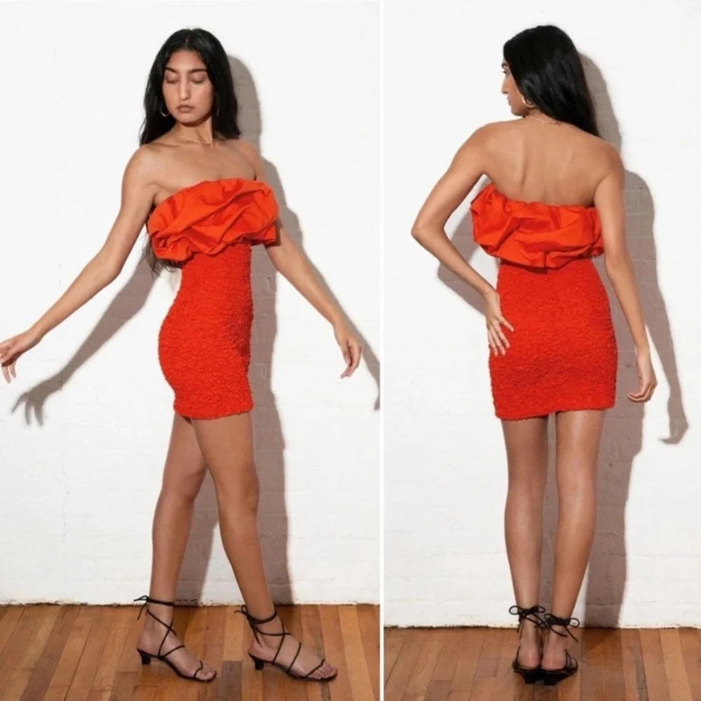 Mara Hoffman Popcorn Mini Dress Strapless cotton bodycon Kenza Medium - Picture 5 of 12